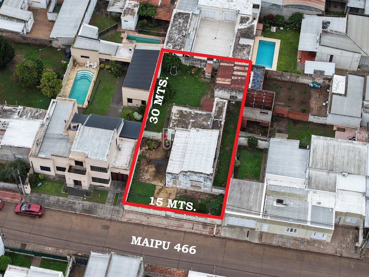 LOTE IDEAL 15X30 - A PASOS DE 20 DE JUNIO! + CASA A RECICLAR O DEMOLER.